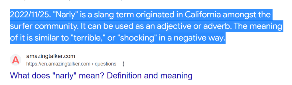 narly meaning 1