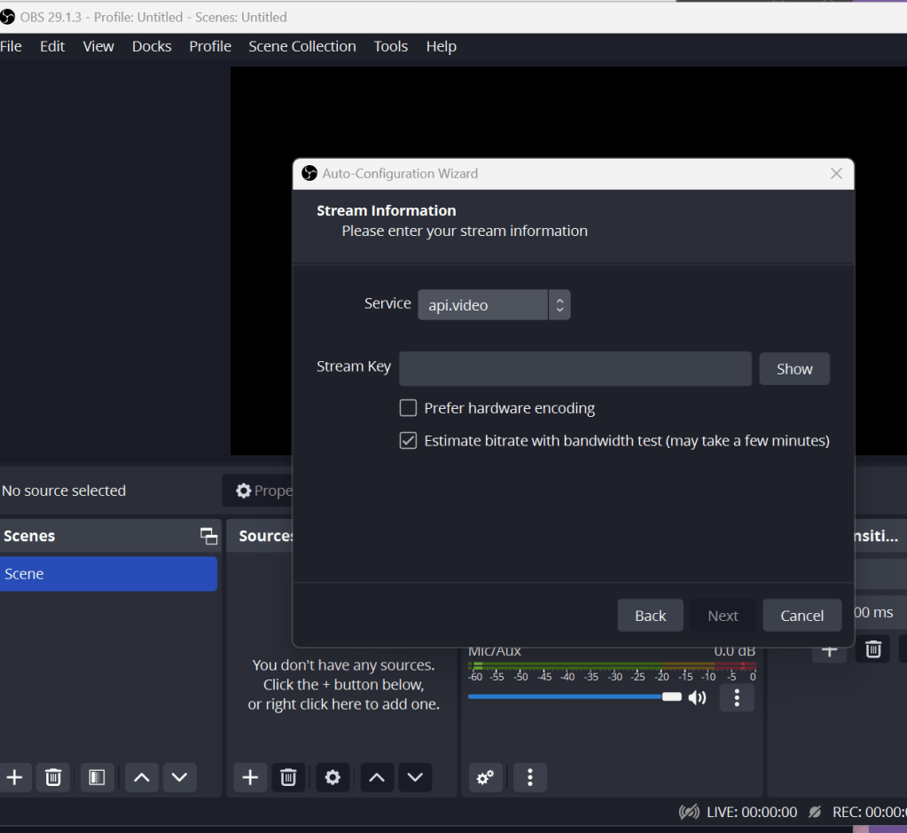 obs settings for 4