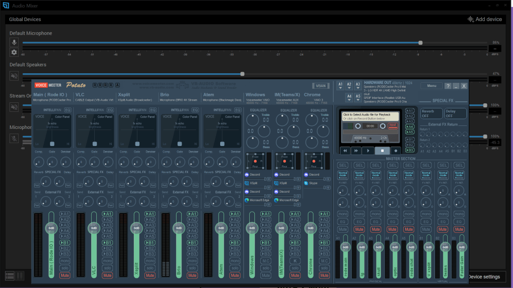 voicemeter setup getting 5