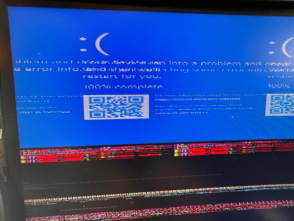 blue screen is 1