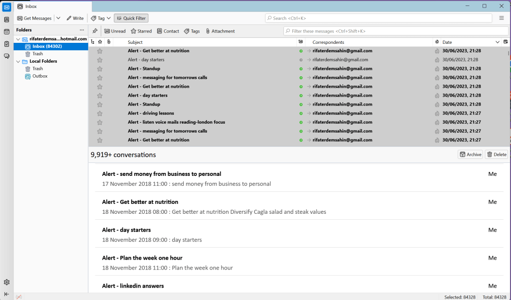 hotmail backup and 3