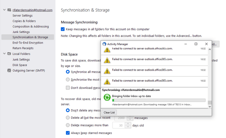 hotmail backup and 7