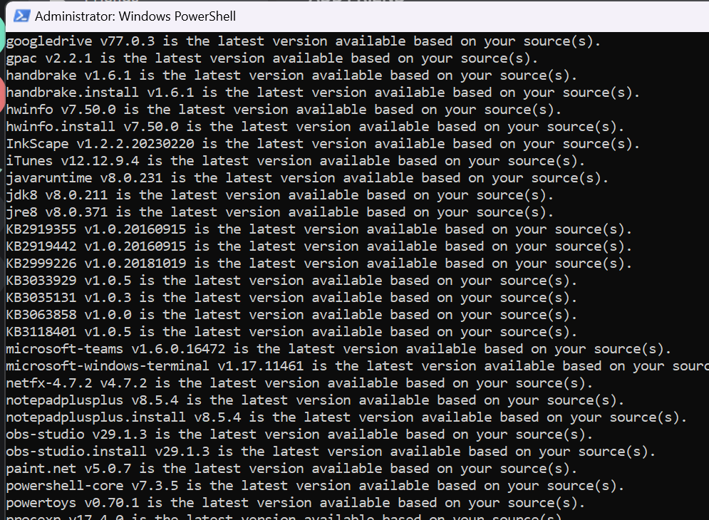 regular maintaince on 4