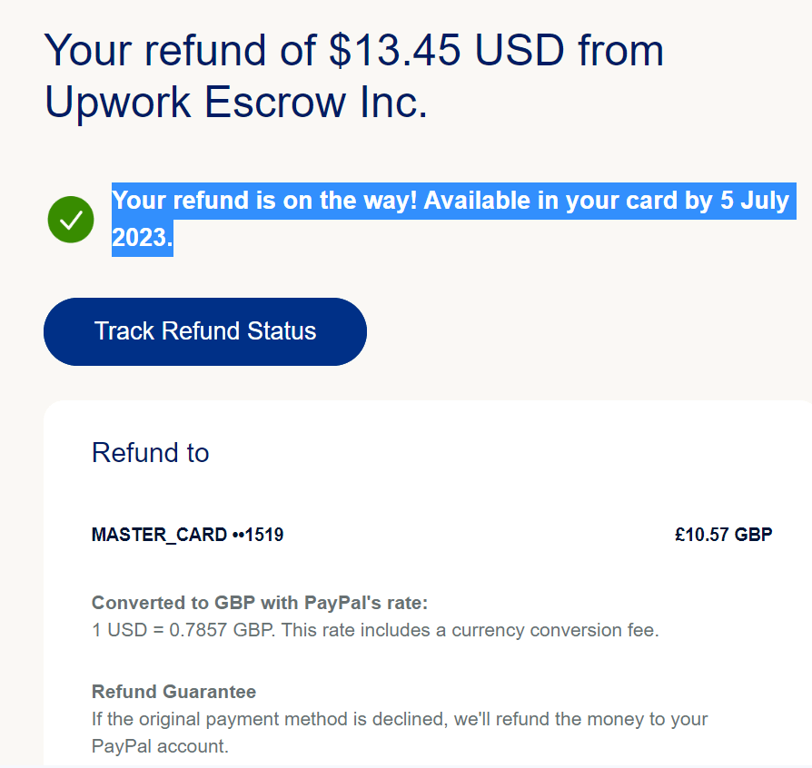refund process on 1