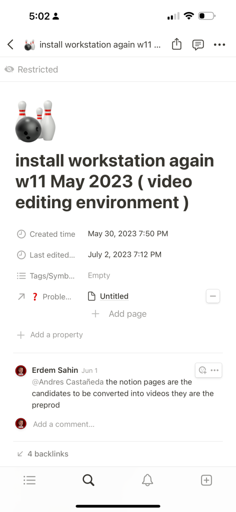 resetup from notion 3