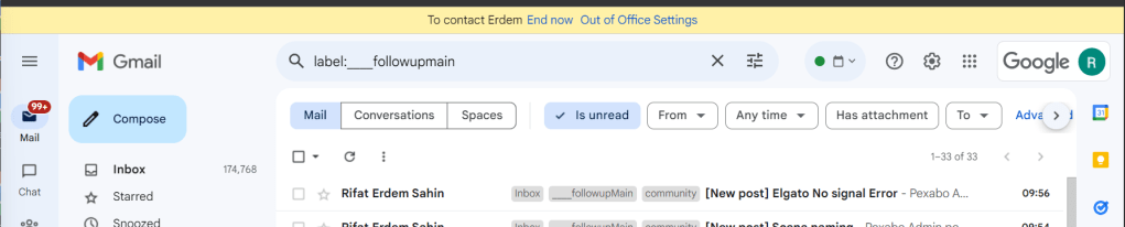 gmail is unread 1