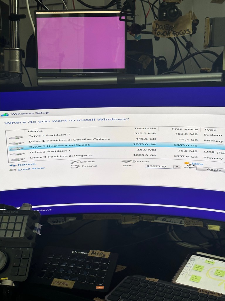 reinstalling the windows 12