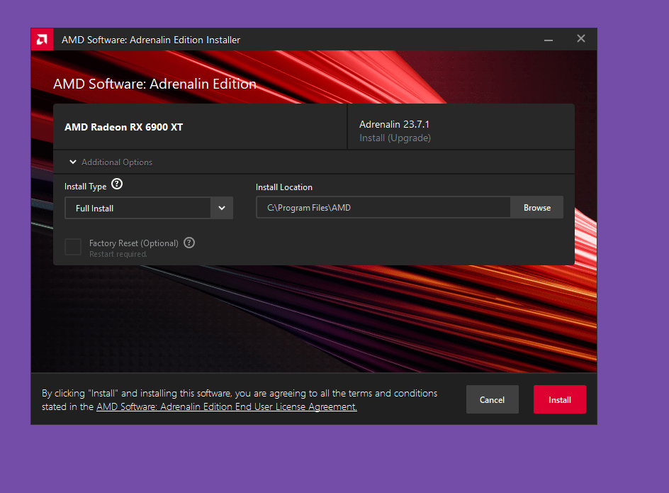 reinstalling the windows 278