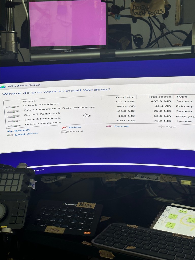 reinstalling the windows 65