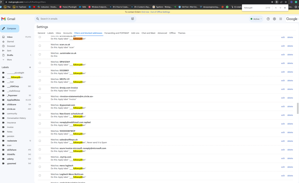 email management with 1
