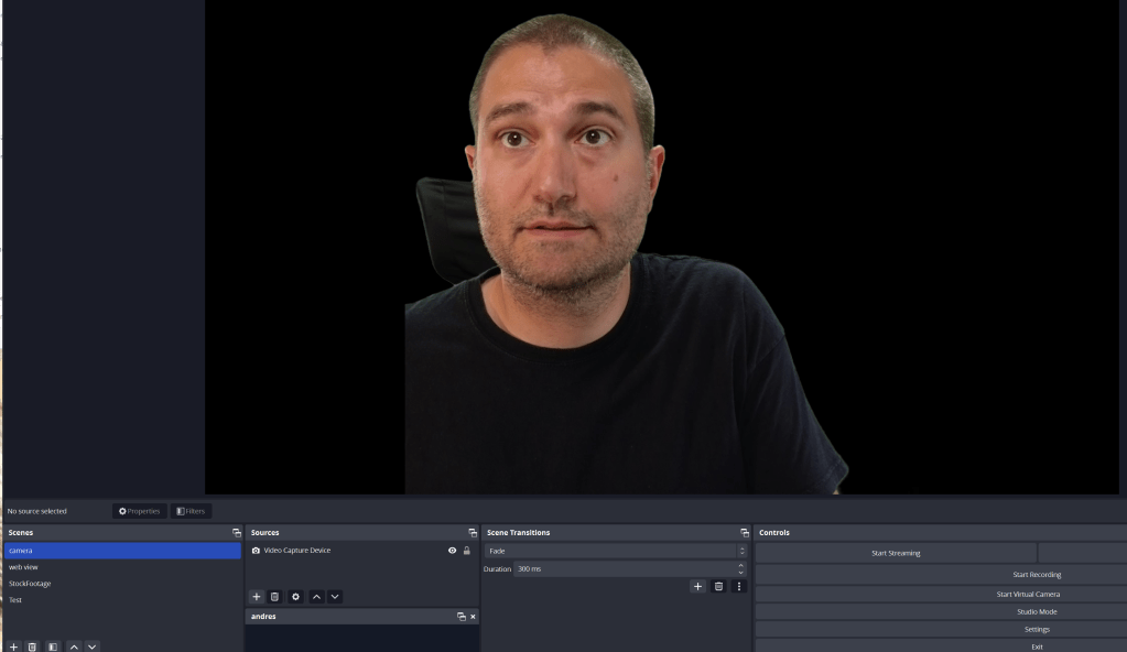 green screen with 5