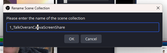 rename the scenes 1