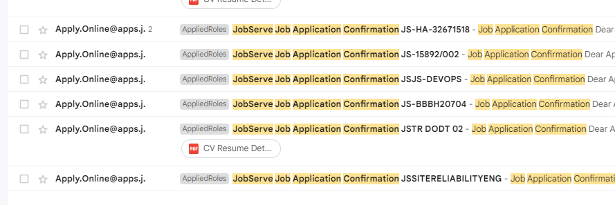 jobserve returns a 1