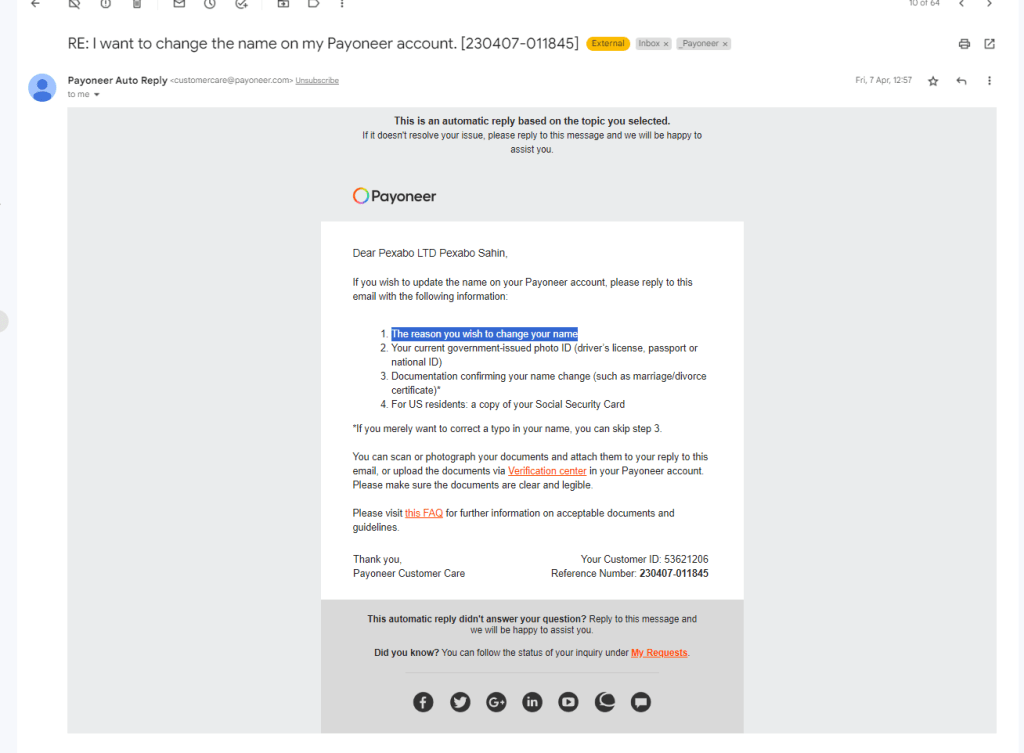 fixing payoneer payout 7