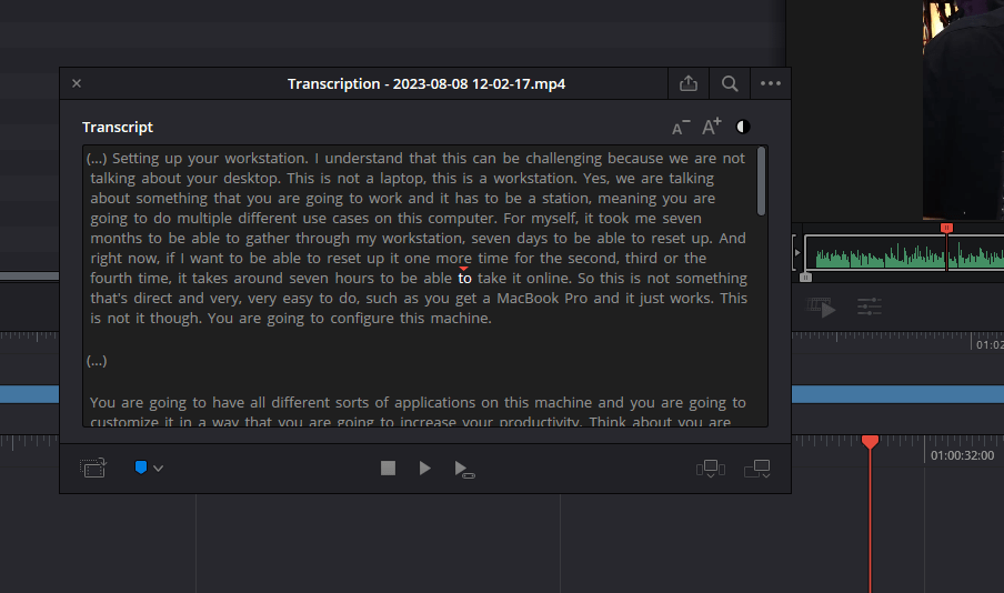 getting the transcripts 8