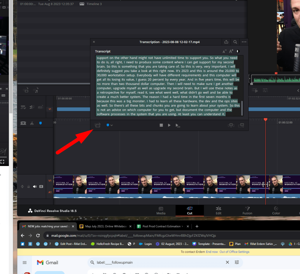 getting the transcripts 9