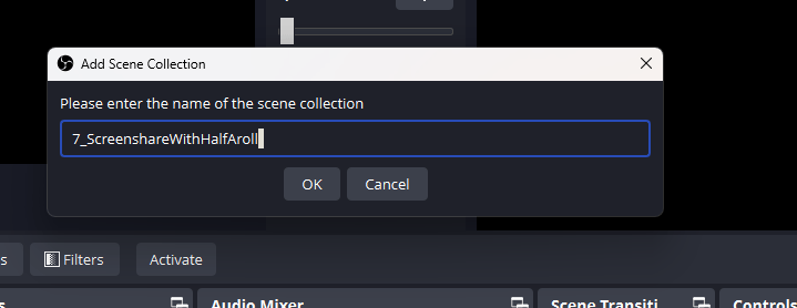 obs setup screenshare 1