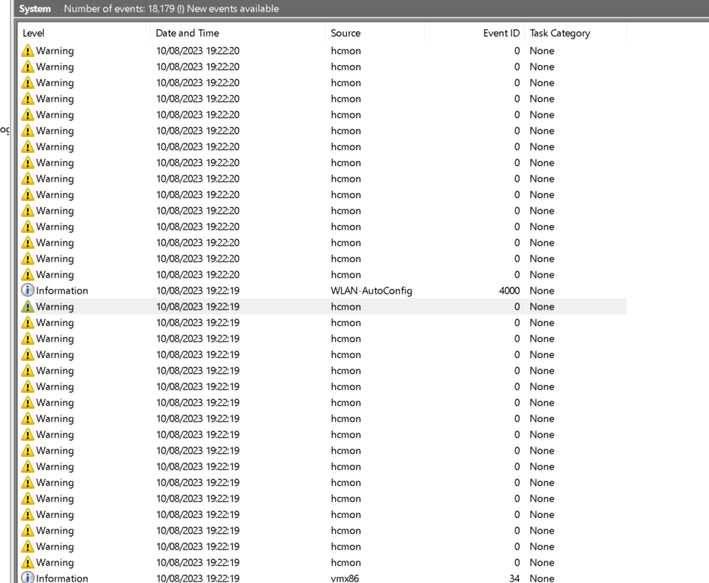 system startup logs 13