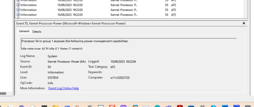 system startup logs 8