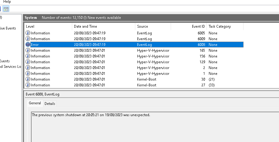 another hardware error 15