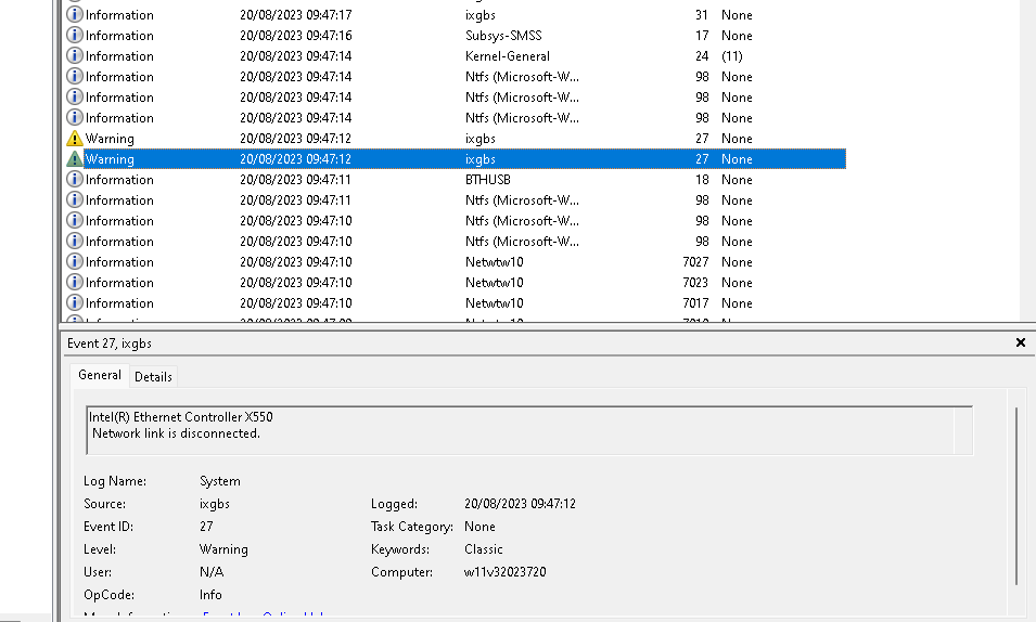another hardware error 23