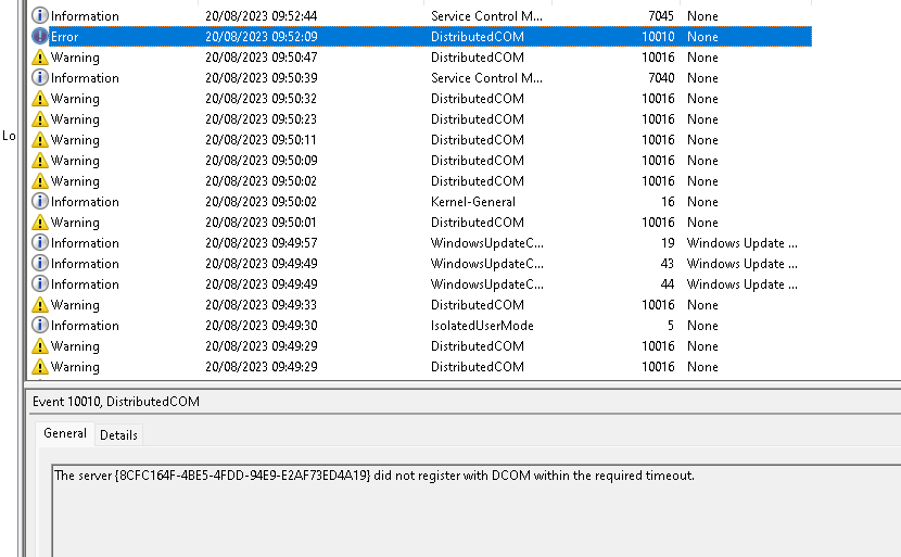 another hardware error 35
