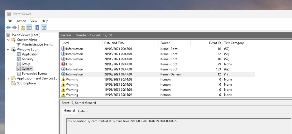 another hardware error 9