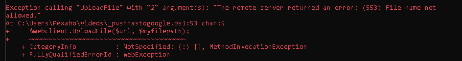 powershell script fail 1