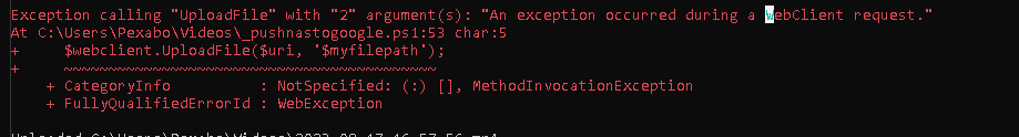 powershell script fail 5