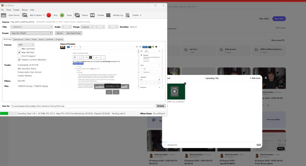 upload and transcoding 1