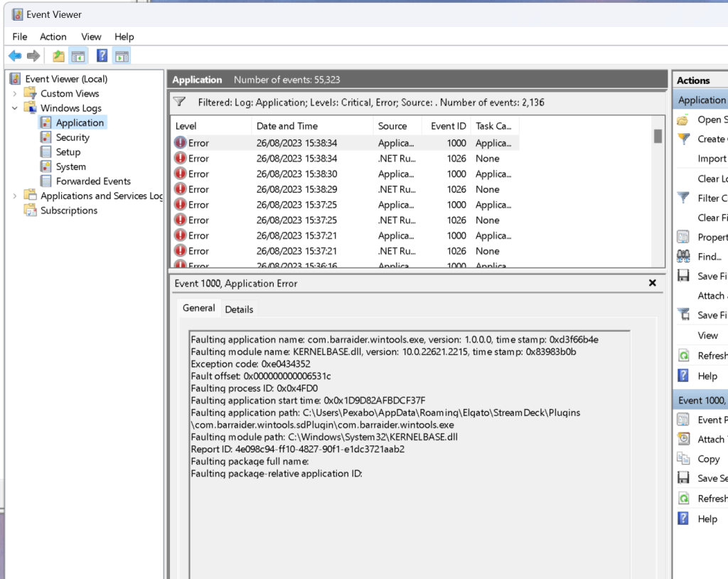 elgato plugin errors 1