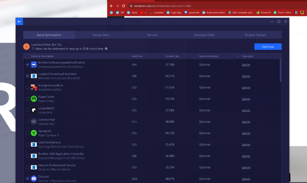 optimize workstation startup 46