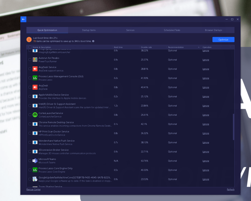 optimize workstation startup 5