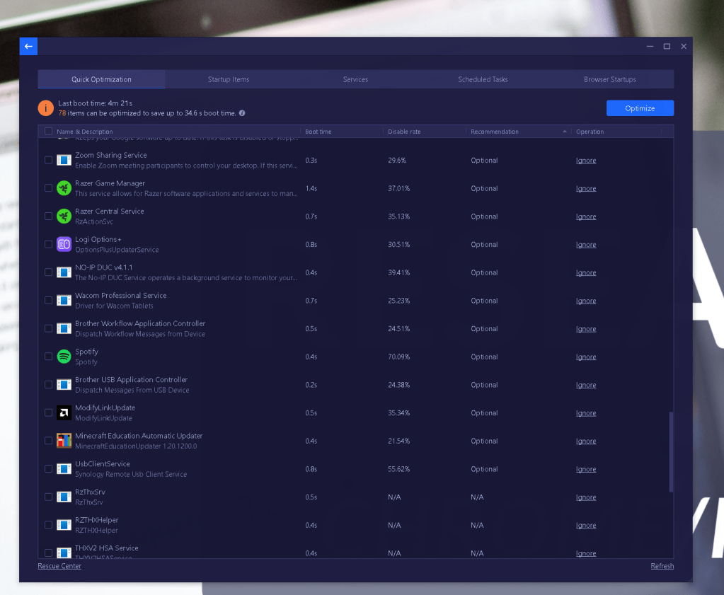 optimize workstation startup 6