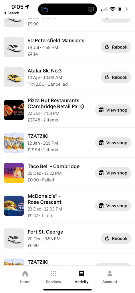 cost of uber 1