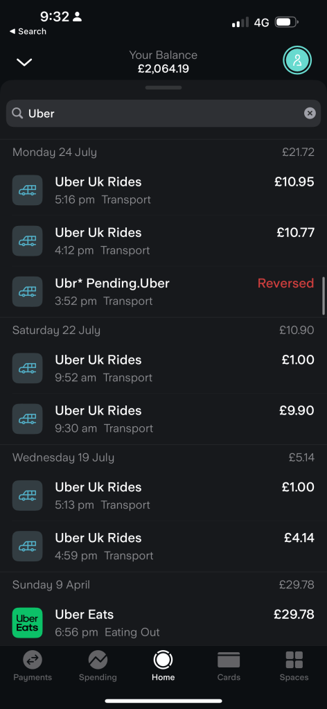 cost of uber 10