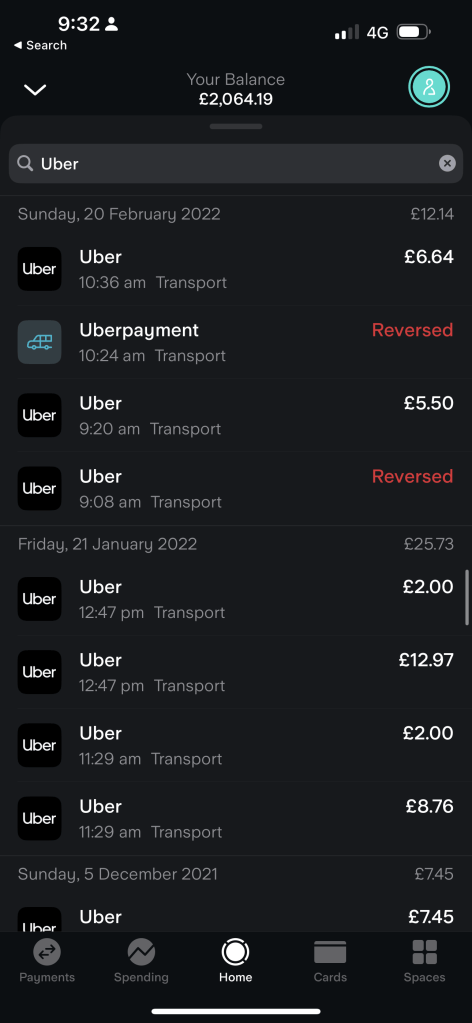 cost of uber 17