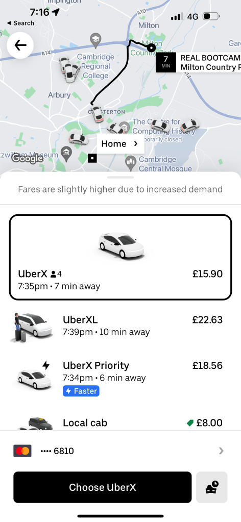 cost of uber 5