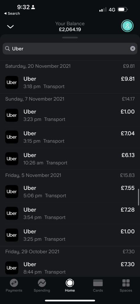 cost of uber 9