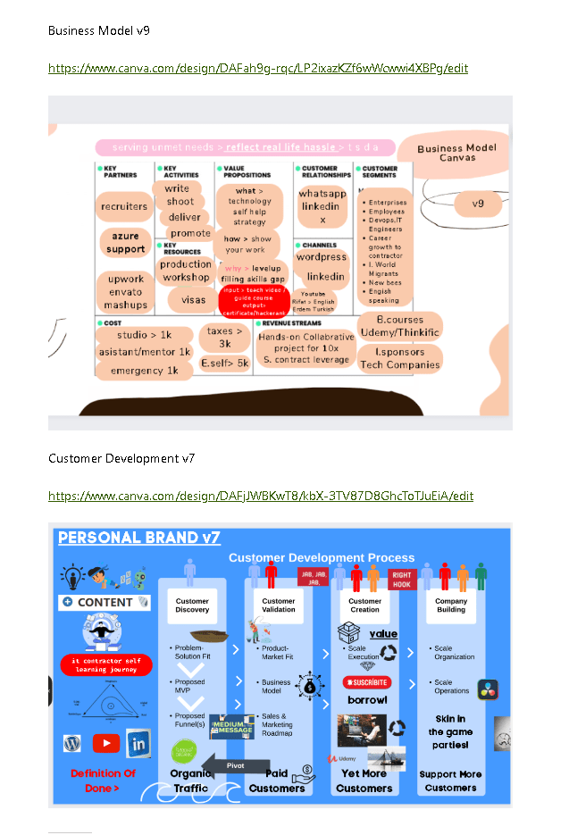 custtomer development and 1