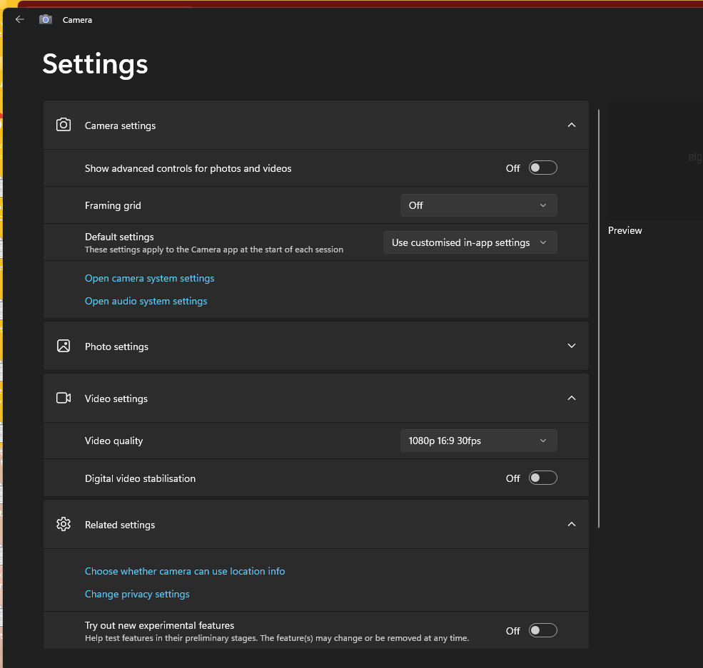 windows default camera 2