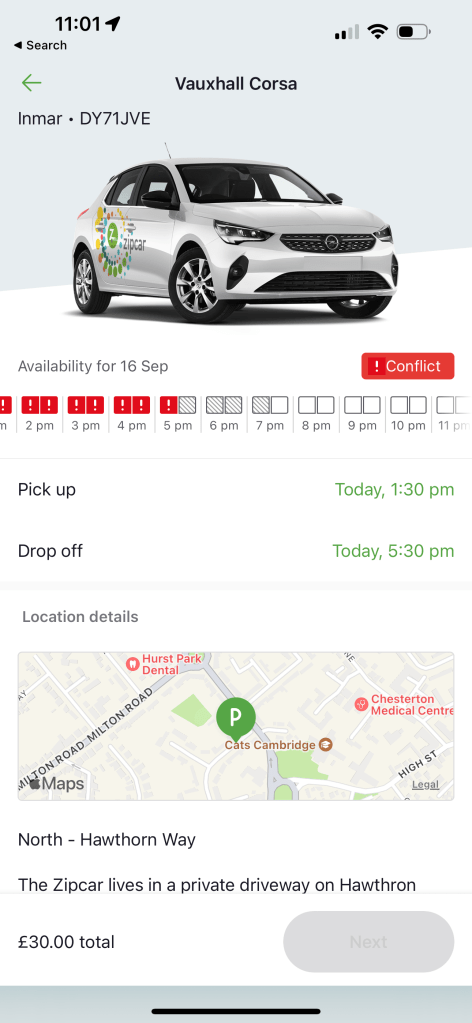 zipcar availability limited 3