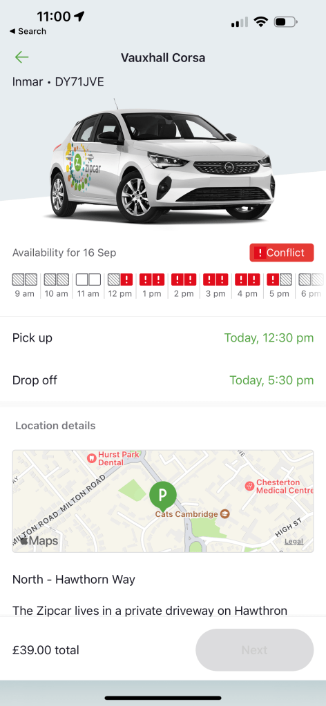 zipcar availability limited 5