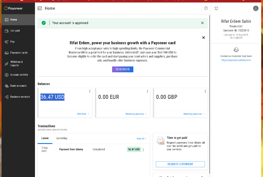 payoneer puzzle getting 1