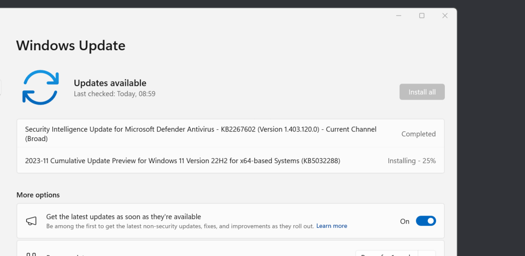 windows update coming 3