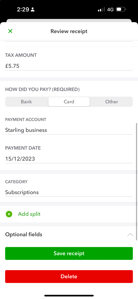 submitting expenses to 11