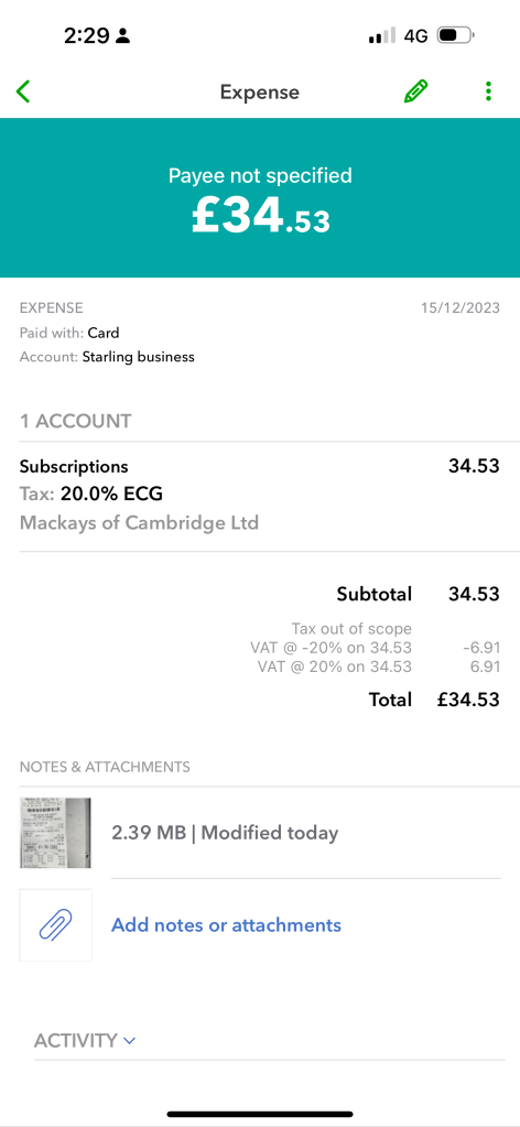 submitting expenses to 7
