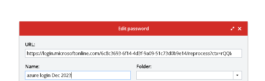 saving password with 1