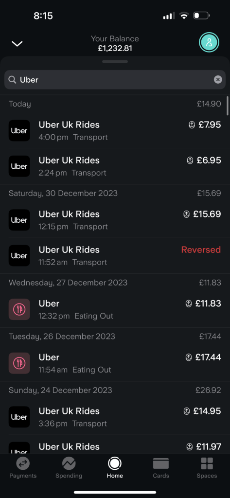 last month uber 11