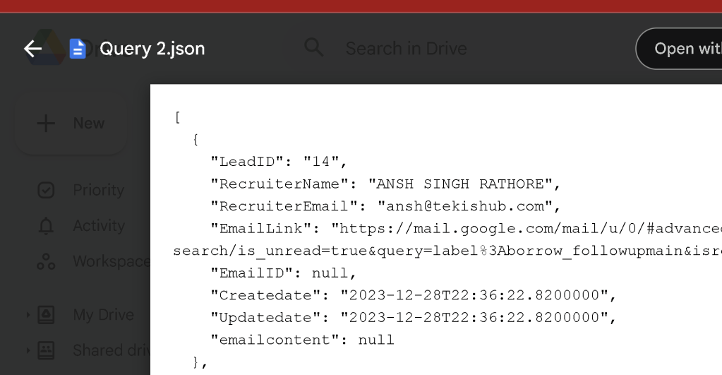 data gone sql 10